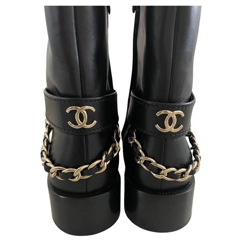 buy chanel chain boots|pre owned chanel shoes.